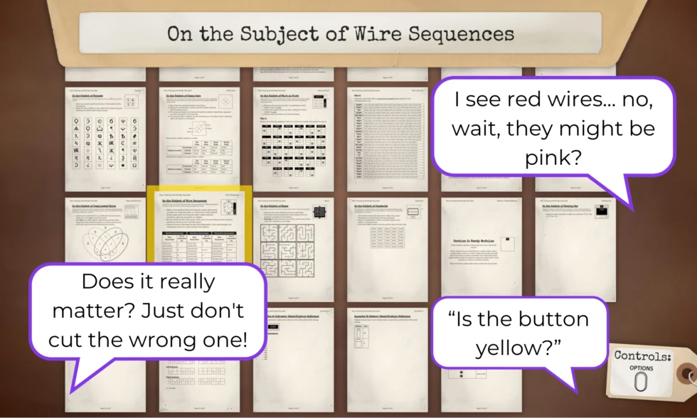 Keep talking and nobody explodes game