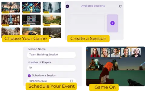 Participants joining a Superglue game from the browser