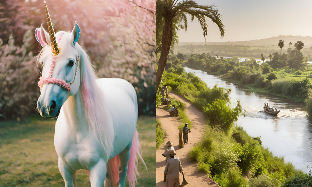 unicorn and nile river