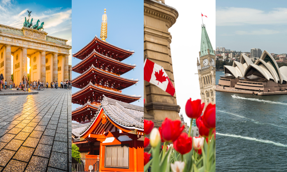 Berlin, Tokyo, Ottawa, Sydney