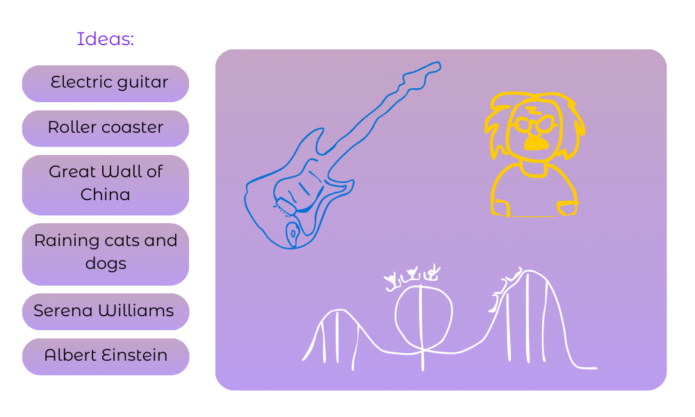 Silent Pictionary game