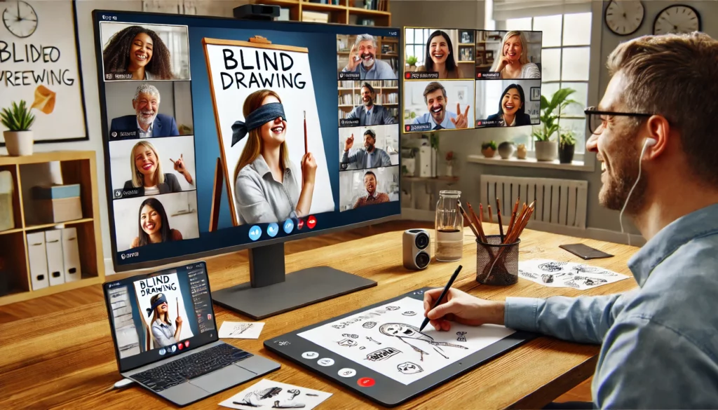Blid drawing as problem solving activity
