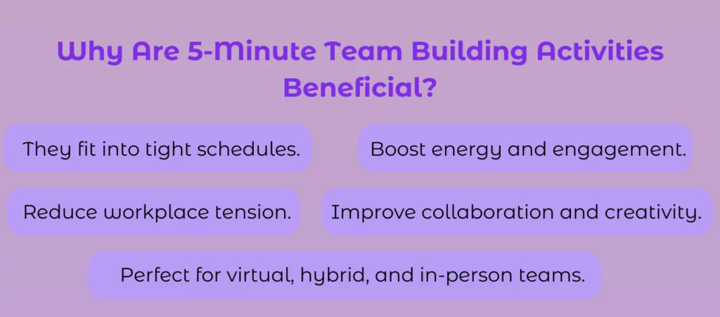 Why Are 5-Minute Team Building Activities Beneficial?