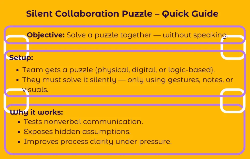 silent collaboration puzzle