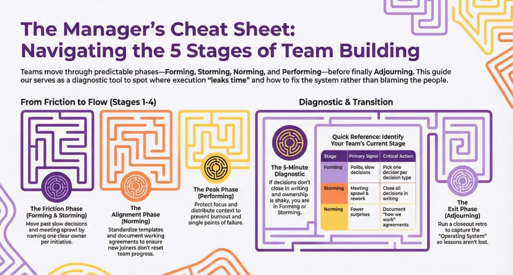 What are the stages of team building?